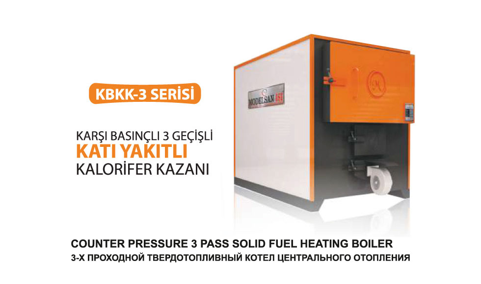 KBKK-3 Counter Pressure 3 Pass Solid Fuel Heating Boiler